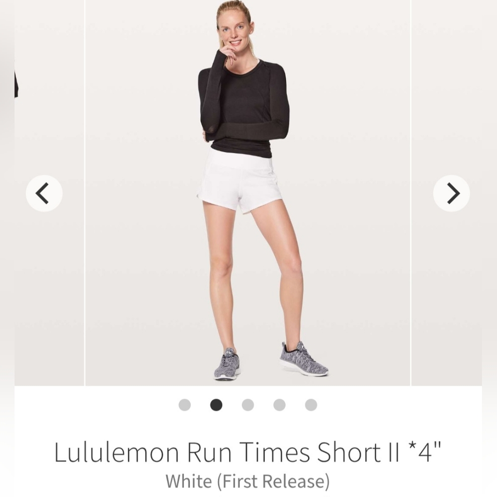 Lululemon 🍋 Run Times Shorts II. Size 10, 4" inch length